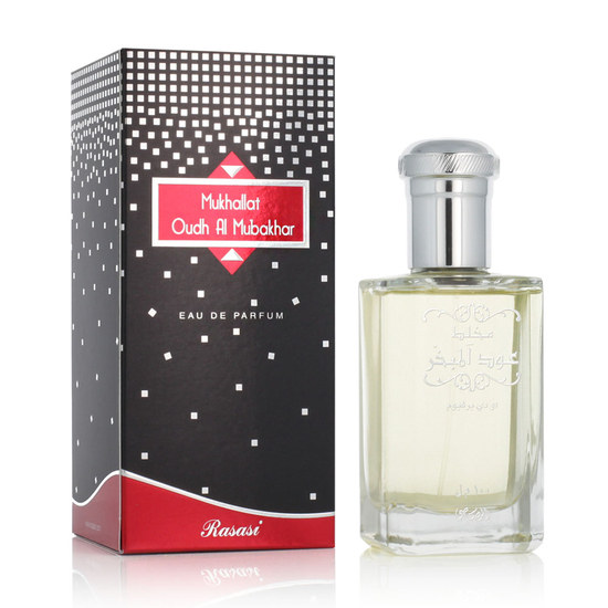 Rasasi Mukhallat Oud Al Mubakhar unisex parfumuotojo vandens flakonas