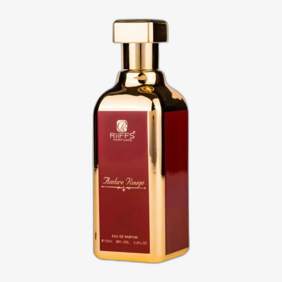 Riiffs Ambre Rouge EDP unisekso kvepalų flakonas iš arti