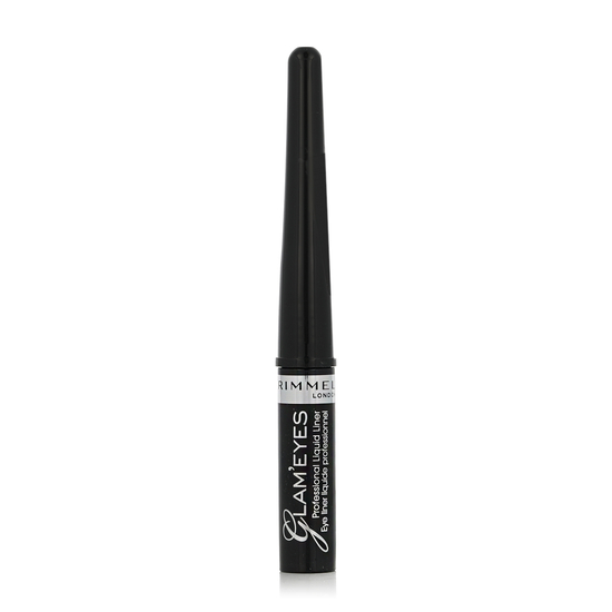 Чёрная подводка для глаз Rimmel London Glam Eyes, оттенок 001 Black Glamour