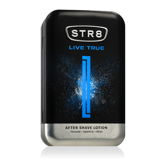 STR8 Live True After Shave Lotion shown as a men's grooming product