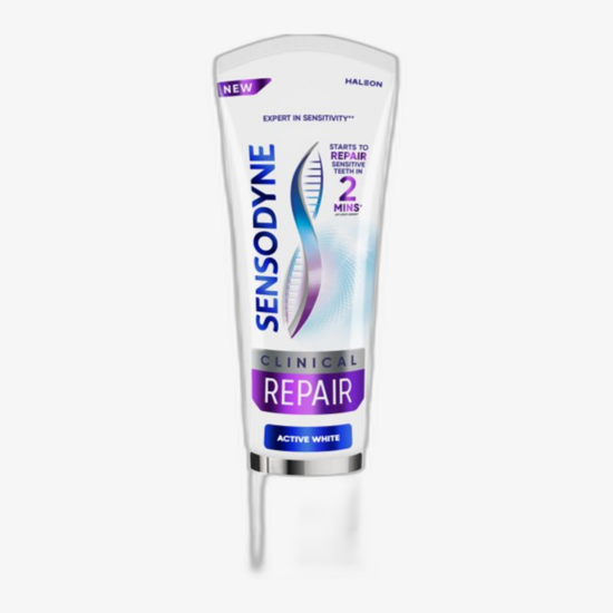 Sensodyne Clinical Repair Active White fluoride toothpaste product