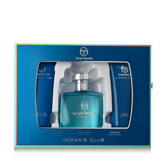Sergio Tacchini Ocean's Club EDT gift set with aftershave balm and shower gel