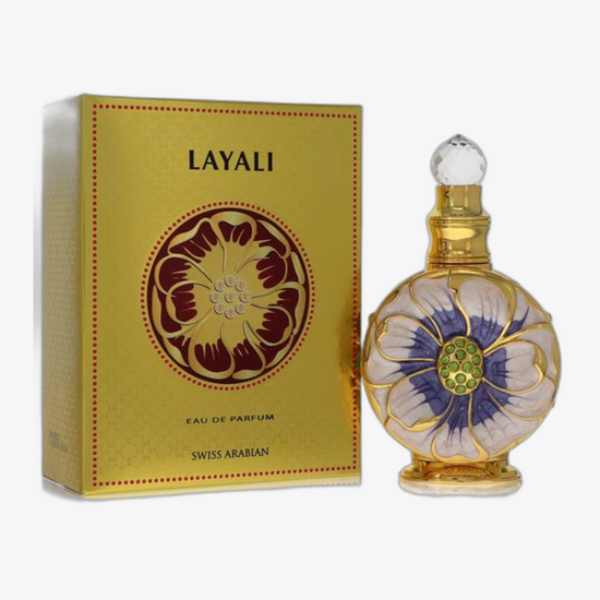 Swiss Arabian Layali EDP unisex perfume bottle with oriental fragrance character