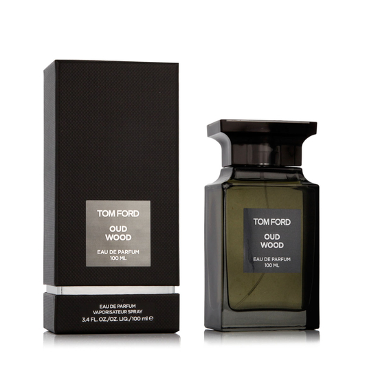 Tom Ford Oud Wood Eau de Parfum bottle, unisex fragrance, 100 ml