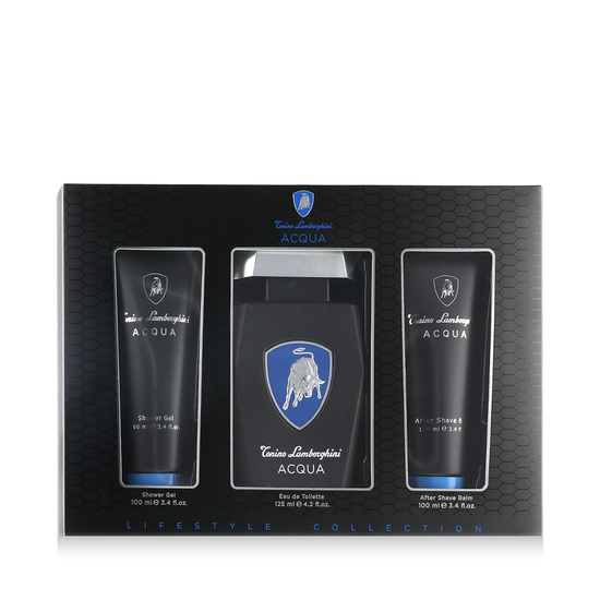 Набор Tonino Lamborghini Acqua: туалетная вода EDT, бальзам после бритья и гель для душа
