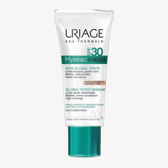 Uriage Hyséac 3-Regul Global tinted skincare, SPF 30 face care product