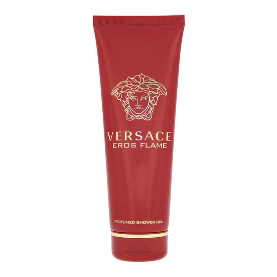 Versace Eros Flame perfumed shower gel shown in its product packaging