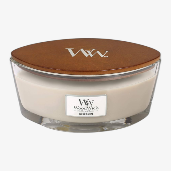 WoodWick Crackles As It Burns Ellipse scented candle in Wood Smoke, 368.5 g