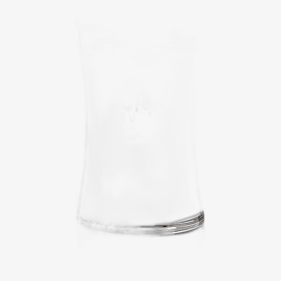 WoodWick White Teak Large Hourglass scented candle shown in its glass vessel