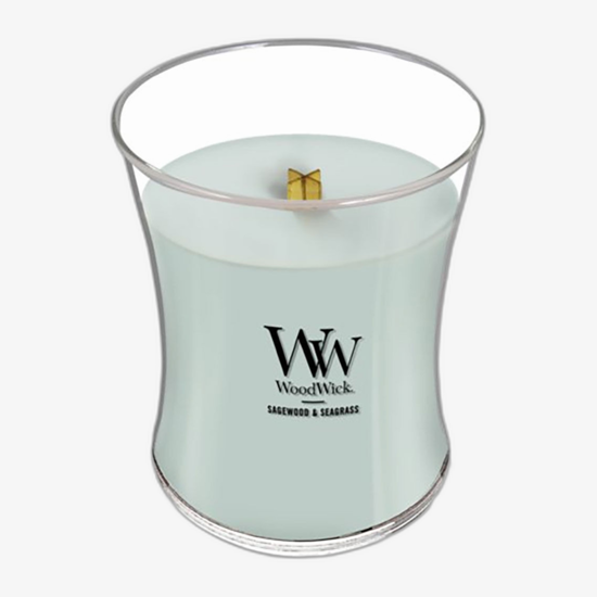 WoodWick Medium Hourglass Candles Scented Candle Sagewood & Seagrass