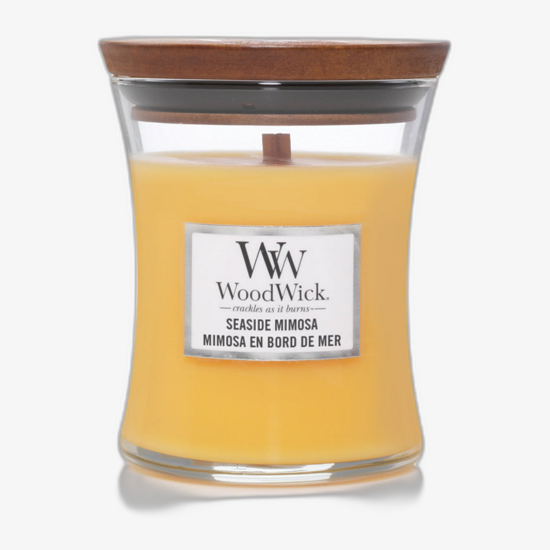 Ароматическая свеча WoodWick Seaside Mimosa среднего формата