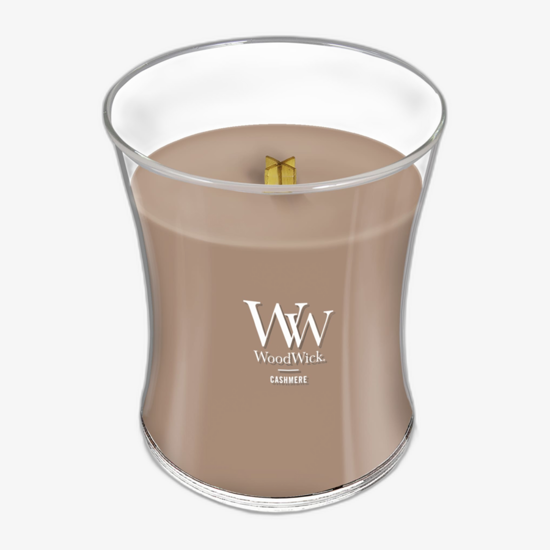 WoodWick Mini Hourglass Cashmere scented candle for home fragrance