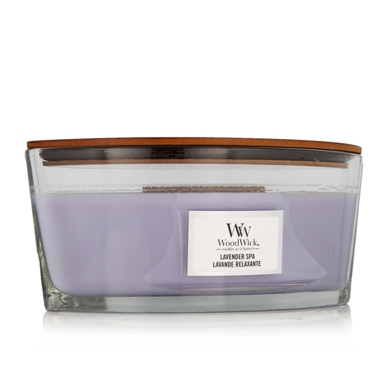 WoodWick Ellipse Lavender Spa scented candle for home fragrance