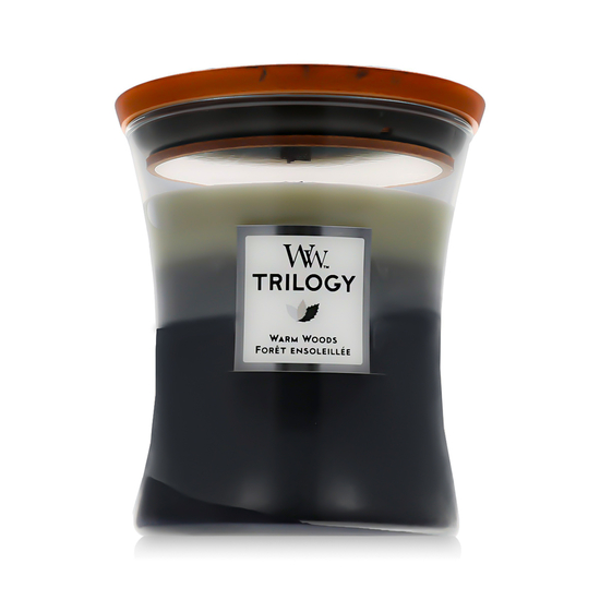 Свеча WoodWick Trilogy Warm Woods, аромат для дома, 275 г