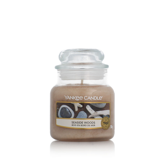 Yankee Candle Seaside Woods scented candle in a classic small jar