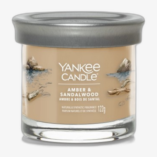 Yankee Candle „Amber & Sandalwood“ penkių dagčių kvapioji žvakė inde