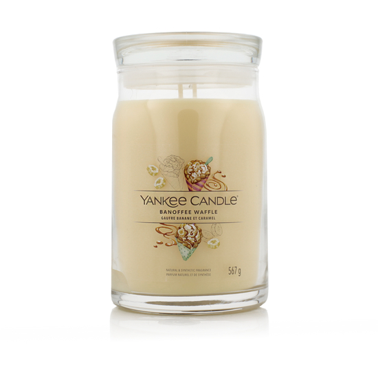 Yankee Candle Signature Banoffee Waffle scented candle for home fragrance