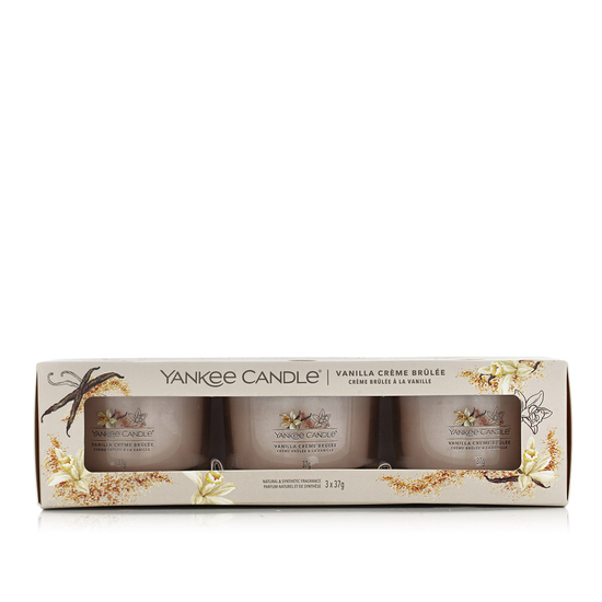 Yankee Candle Vanilla Crème Brûlée kvapnių žvakių rinkinys namams