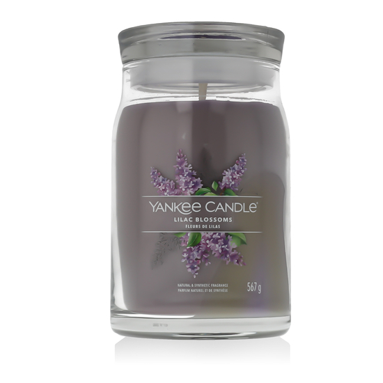 Yankee Candle Signature Lilac Blossoms scented candle in its jar