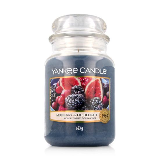 Yankee Candle „Mulberry & Fig Delight“ kvapioji žvakė dideliame inde