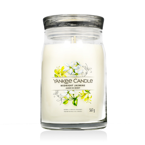 Yankee Candle Signature Midnight Jasmine floral scented candle, 567 g