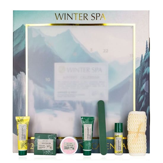 Accentra Winter Spa Ginger & Mint 24 Day Advent Calendar for body care