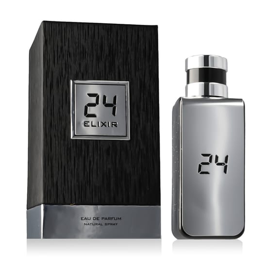 Bottle of 24 Platinum Elixir Eau de Parfum, a 50 ml unisex fragrance