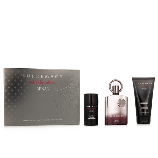 Набор Afnan Supremacy Not Only Intense: парфюм, дезодорант и гель для душа