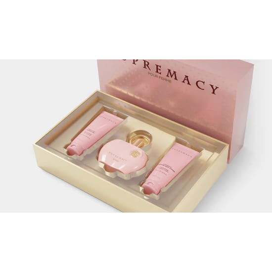Флаконы Afnan Supremacy Pink EDP, гель и лосьон 100 мл