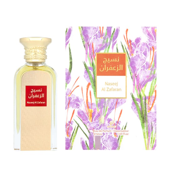 Afnan Naseej Al Zafaran EDP bottle, an amber unisex perfume