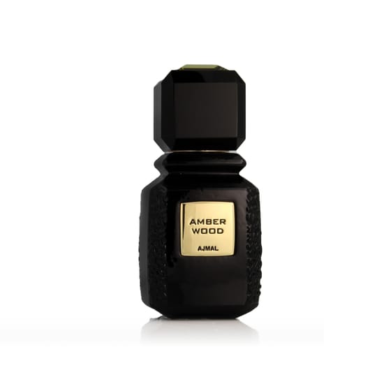 Ajmal Amber Wood EDP bottle, a unisex woody amber fragrance