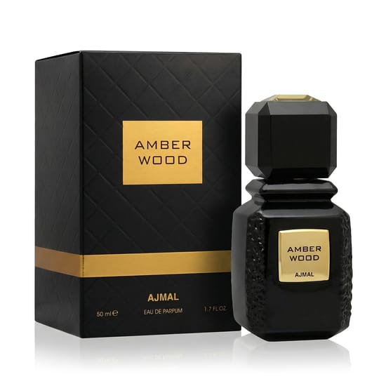 Ajmal Amber Wood EDP — флакон парфюмерной воды с амбровым характером
