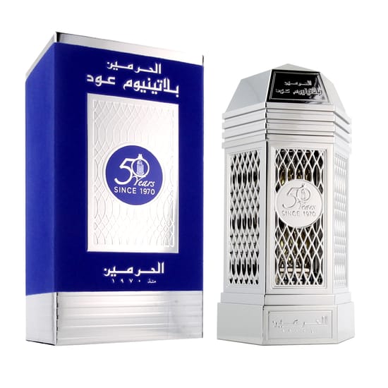 Al Haramain 50 Years Platinum Oud Parfum – uniseksinių kvepalų nuotrauka