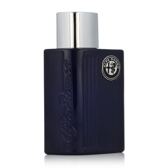 Alfa Romeo Blue EDT unisex fragrance bottle with a fresh, woody scent profile