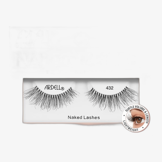 Ardell Naked Lashes 432 juodos dirbtinės blakstienos akių makiažui