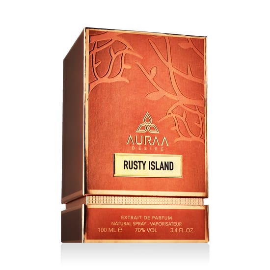 Auraa Desire Rusty Island EP bottle for unisex fragrance