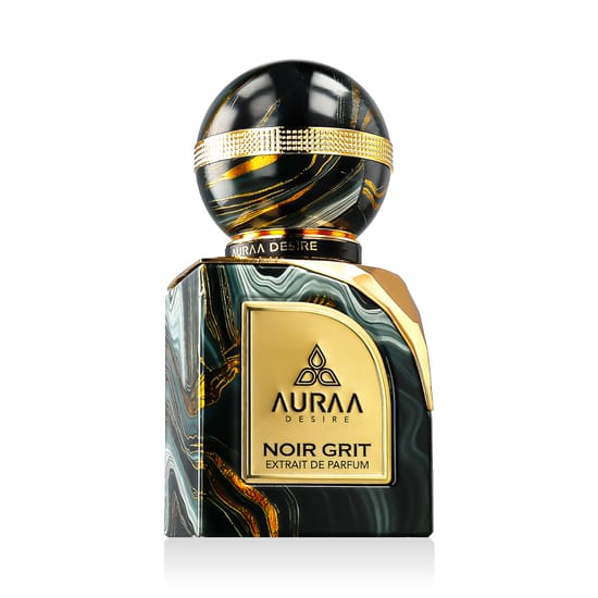 Флакон унисекс-парфюма Auraa Desire Noir Grit EP крупным планом