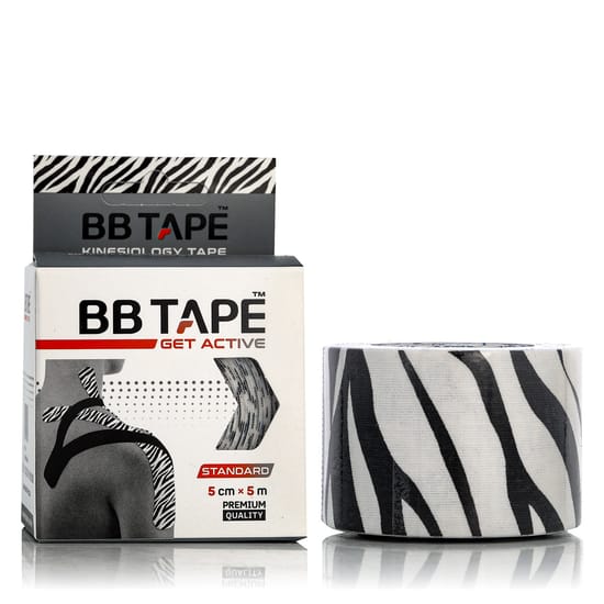 Кинезиологический тейп BB Tape Get Active Standart с принтом Zebra