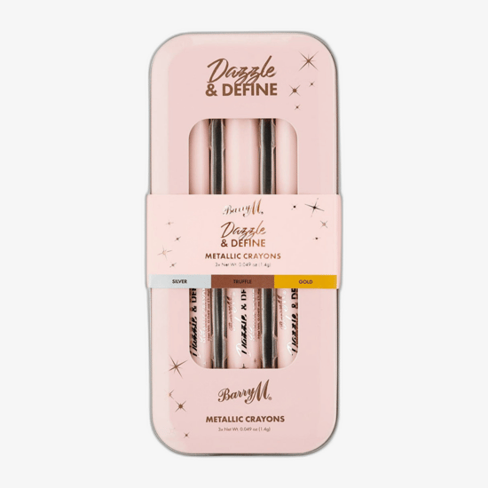 Набор Barry M Dazzle & Define Metallic Crayons — три металлических карандаша для глаз