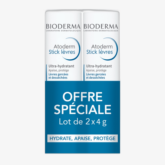 Bioderma Atoderm Stick Lèvres Ultra-Hydratant 2 x 4 g