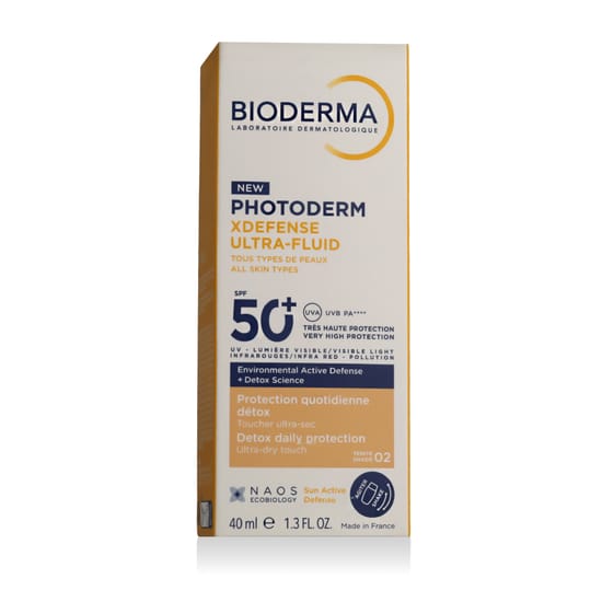 Bioderma Photoderm Xdefense Ultra-Fluid SPF 50+ veido fluidas, 02 atspalvio pakuotė