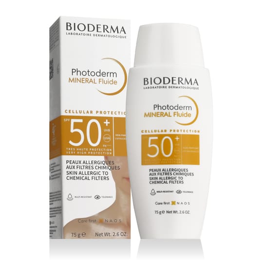 Bioderma Photoderm Mineral Fluid SPF 50+ PA++++ mineralinis fluidas veido apsaugai nuo saulės