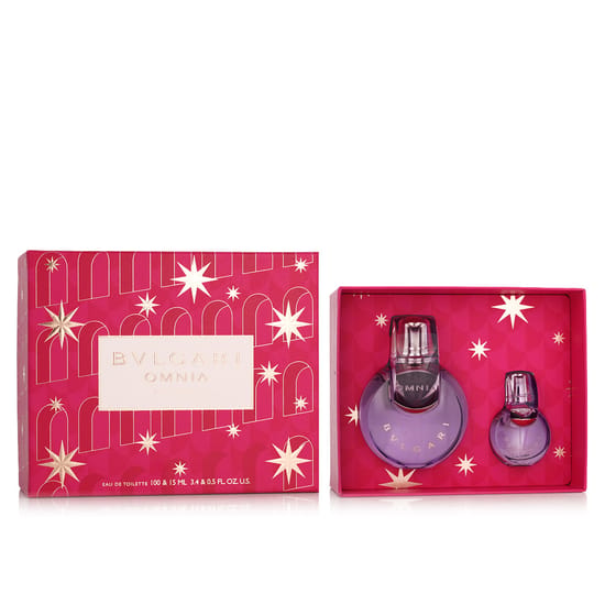 Bvlgari Omnia Amethyste EDT kvepalų rinkinys su dviem flakonais