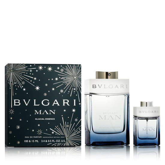 Bvlgari Man Glacial Essence EDP kvepalų rinkinio flakonai: 100 ml ir 15 ml