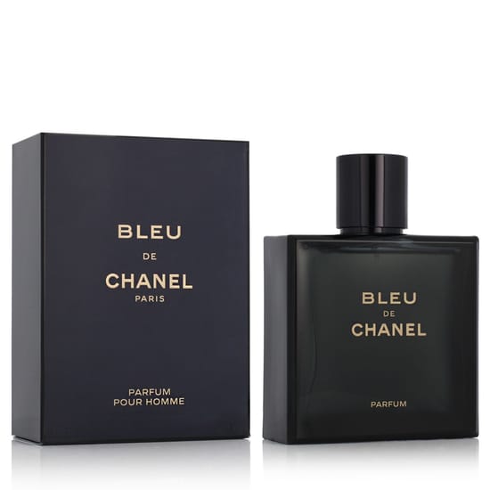 Chanel Bleu de Chanel Parfum bottle, a woody-citrus unisex fragrance