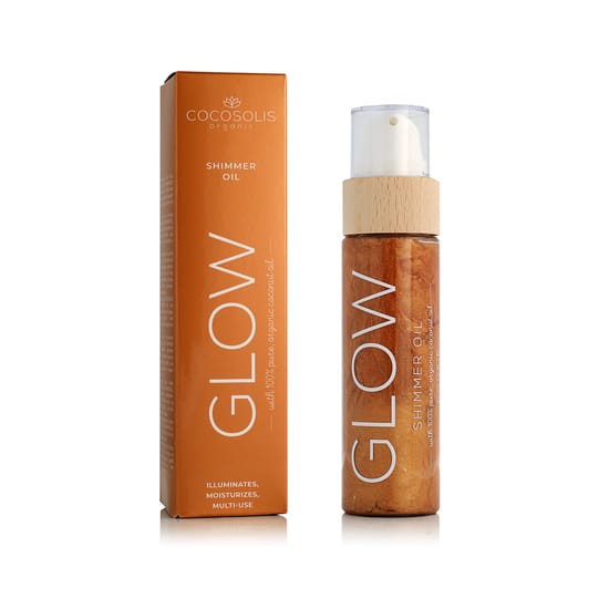 COCOSOLIS GLOW Shimmer Oil – kūno aliejus subtiliam odos žvilgesiui