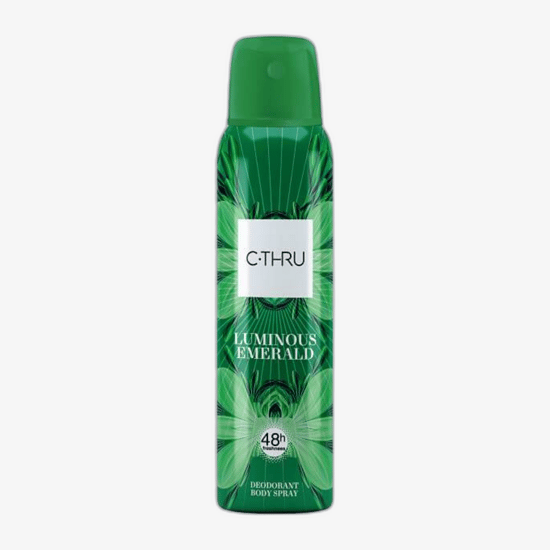C-THRU Luminous Emerald VAPO purškiamas dezodorantas – produkto pakuotė