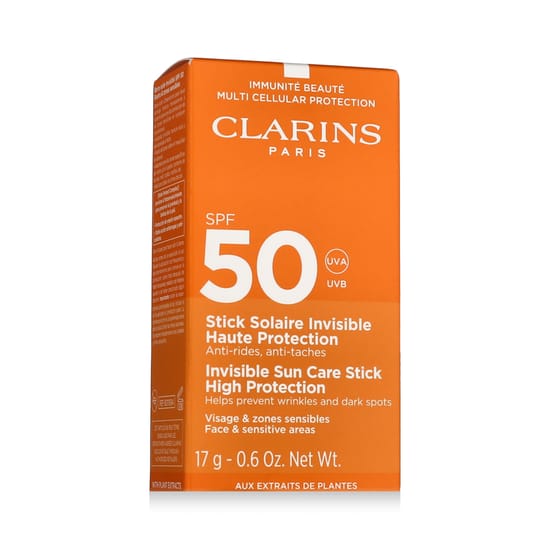 Clarins Invisible Sun Care Stick SPF 50 apsaugos nuo saulės pieštukas veidui