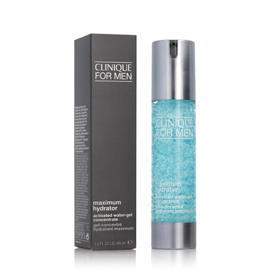 Флакон Clinique Men Maximum Hydrator — мужской гель-концентрат с водно-гелевой текстурой