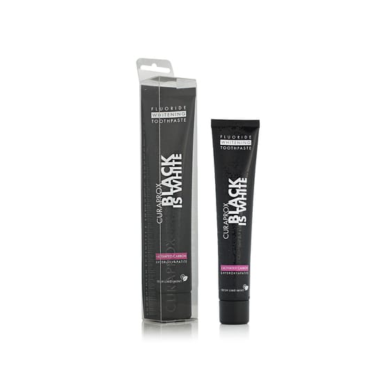 Curaprox Black is White balinamoji dantų pasta su fluoru